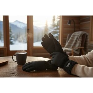 N'Ice Caps Winter Gloves Mens L/XL Black Brand New Waterproof Thinsulate Ski